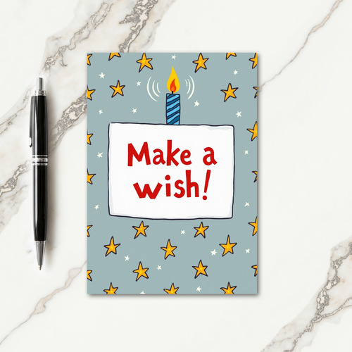 Glowing Flame Birthday Card