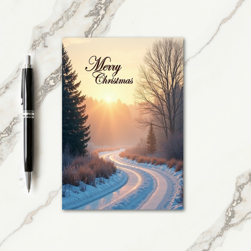 Glowing Forest Christmas Card