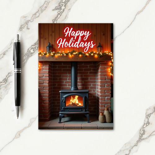 Glowing Garland Christmas Card