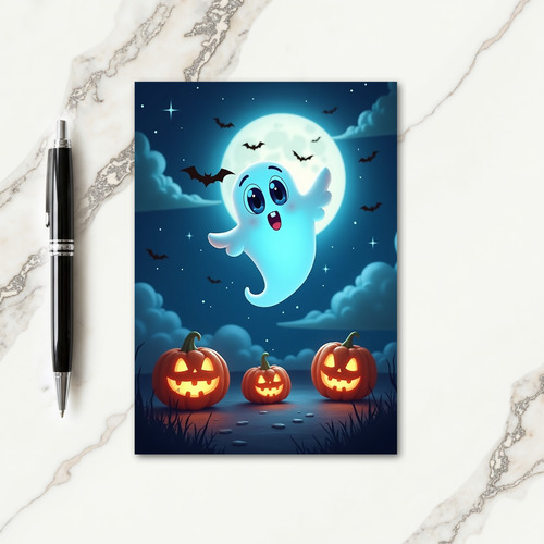 Glowing Ghostly Friend Card