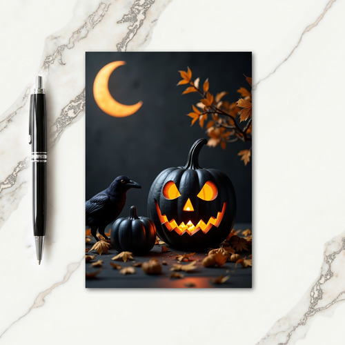 Glowing Gourd Night Card