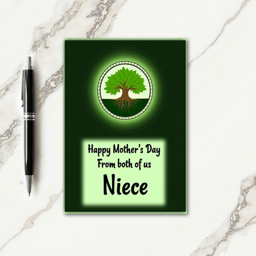 Glowing Green Mothers Day Card