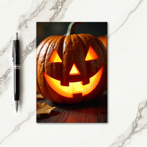Glowing Grin Halloween Card