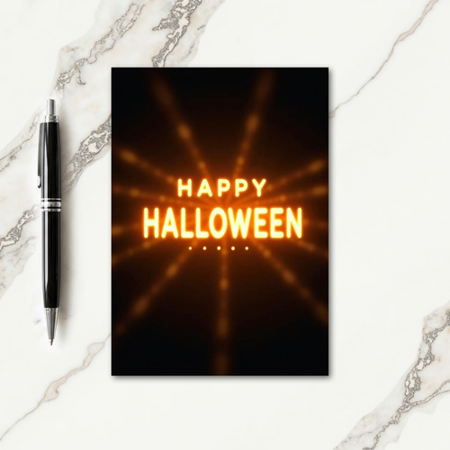 Glowing Halloween Wishes Card
