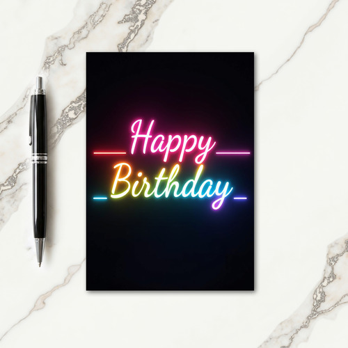 Glowing Happy Birthday Card