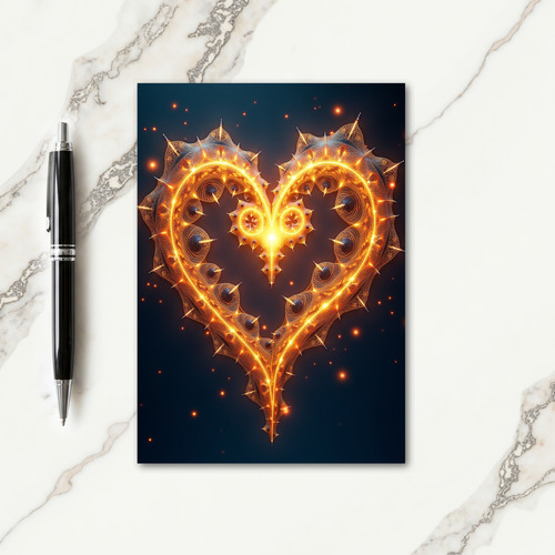 Glowing Heart Christmas Card
