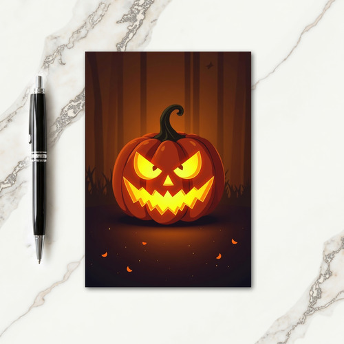 Glowing Jack O Lantern Card