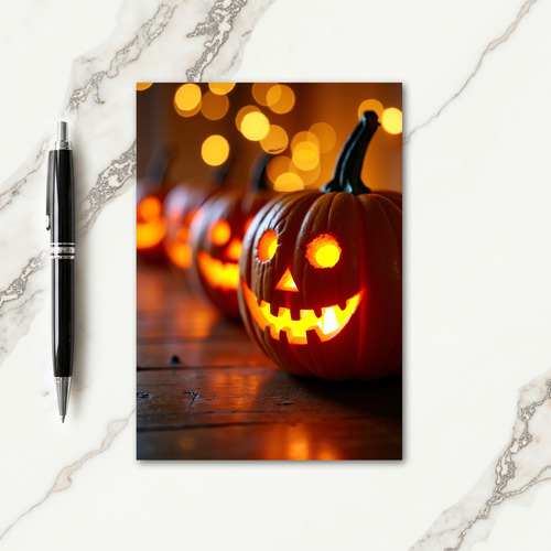 Glowing Jack O Lanterns Card