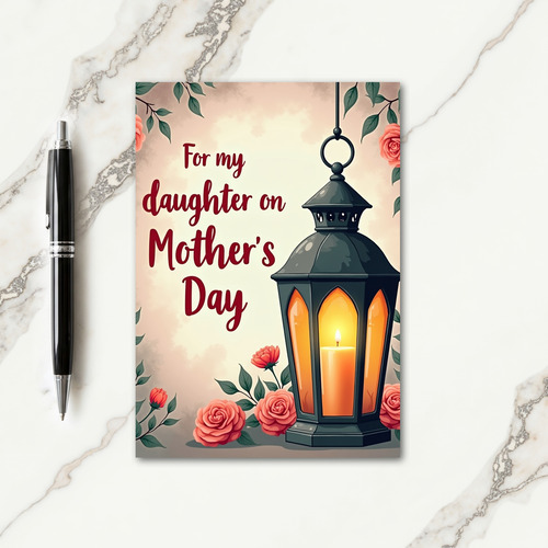 Glowing Lantern Mothers Day Card