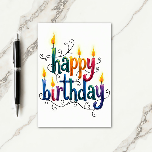 Glowing Letter Birthday Card