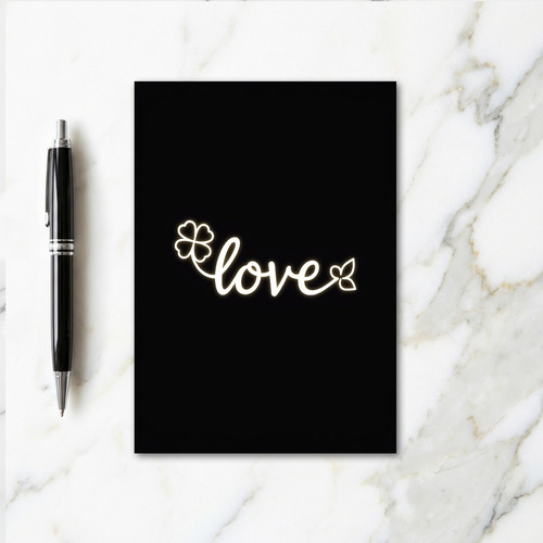 Glowing Love Clover Card