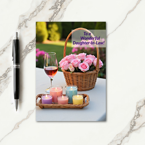 Glowing Mothers Day Candle Card