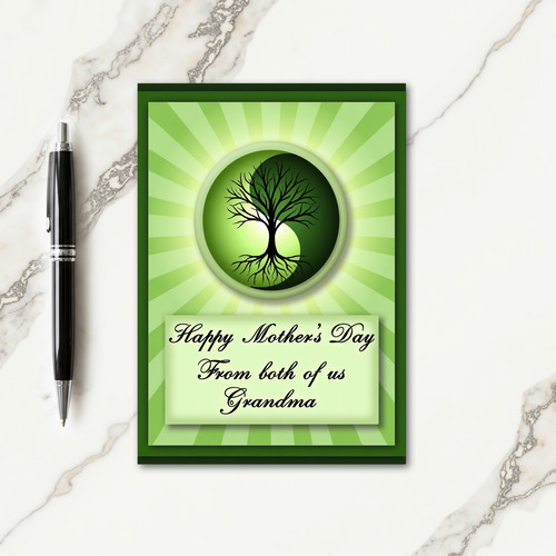 Glowing Mothers Day Emblem Card