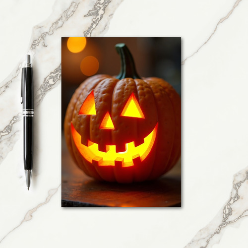 Glowing Orange Gourd Card