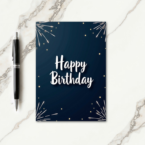 Glowing Orbs Birthday Card