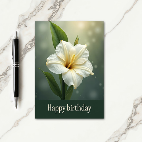 Glowing Petal Birthday Card