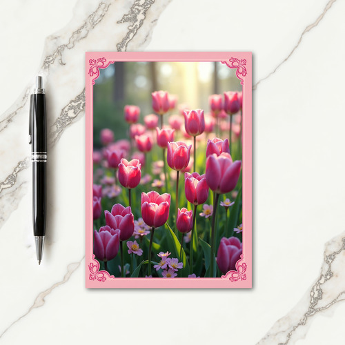 Glowing Petals Birthday Card