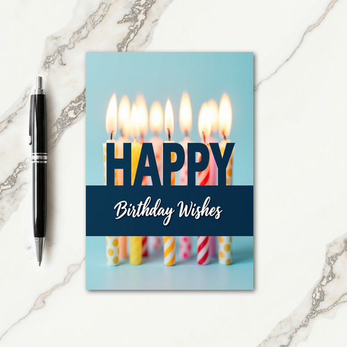Glowing Polka Dot Birthday Card