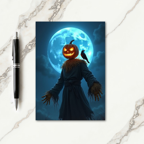 Glowing Pumpkin Head Card