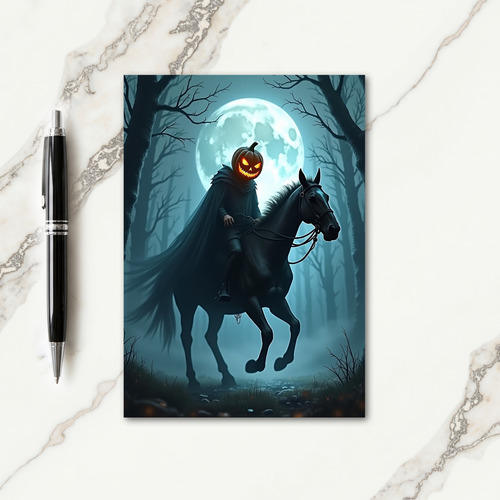 Glowing Pumpkin Rider Card