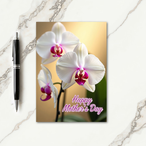 Glowing Script Mothers Day Card