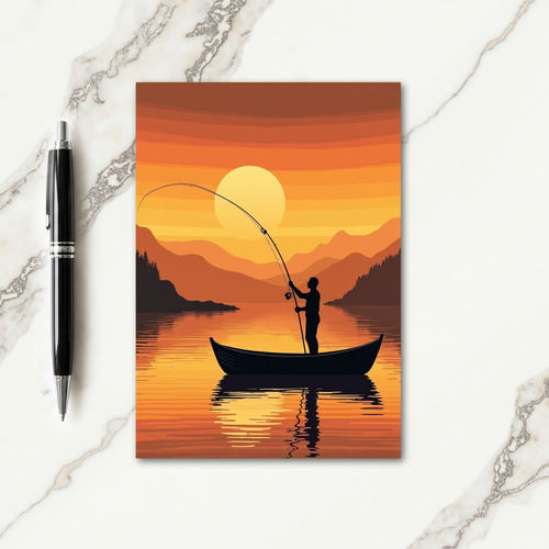 Glowing Sun Fathers Day Scene Card