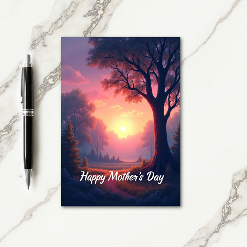 Glowing Sunrise Mothers Day Card