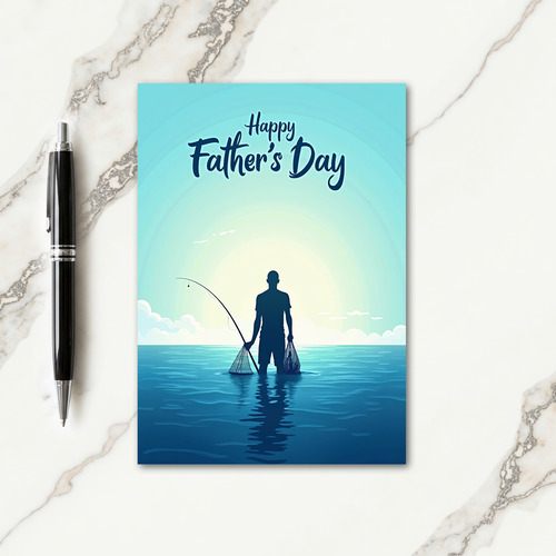 Glowing Sunset Fathers Day Card