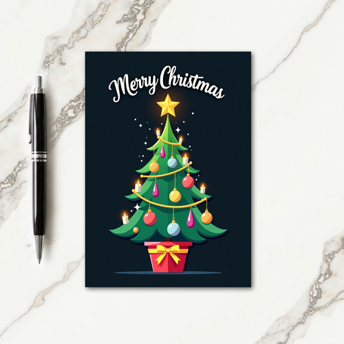 Glowing Tree Christmas Card