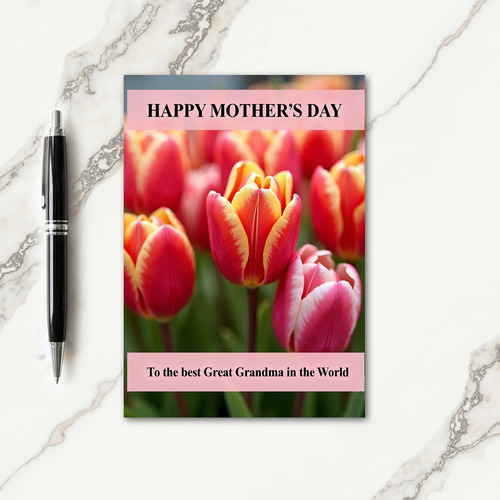 Glowing Tulip Mothers Day Card