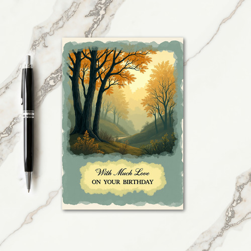 Glowing Valley Birthday Card