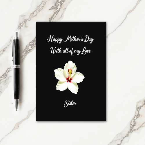 Glowing White Bloom Sister Card