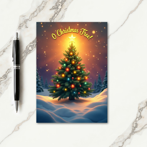 Glowing Winter Tree Card