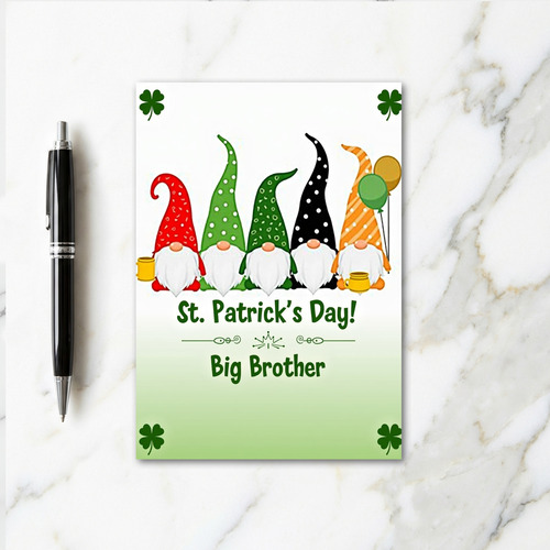 Gnome Brothers St Patricks Day Card