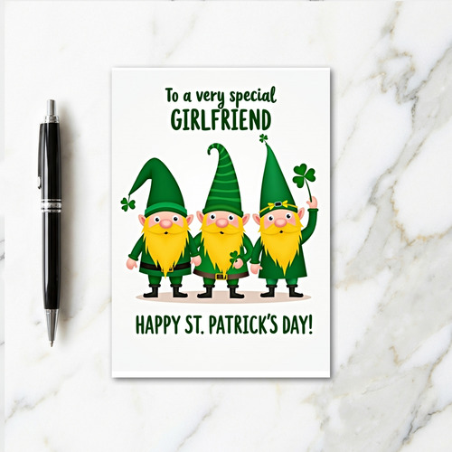 Gnome Girlfriend Happy St Patricks Card