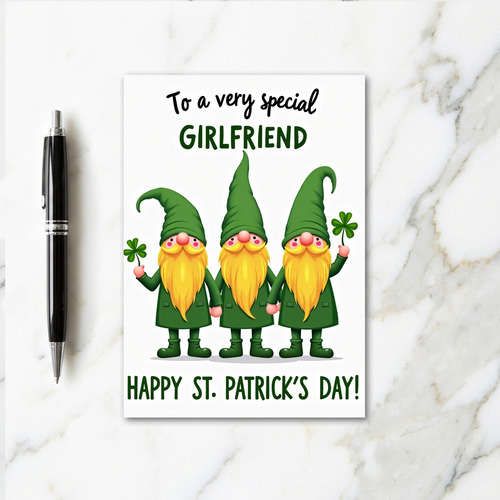 Gnome Girlfriend St Patricks Card