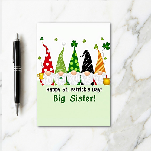 Gnome Glitter St Patricks Card