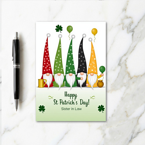 Gnome Glitter Texture Holiday Card