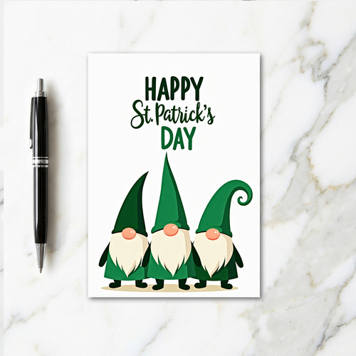 Gnome Happy St Patricks Day Card