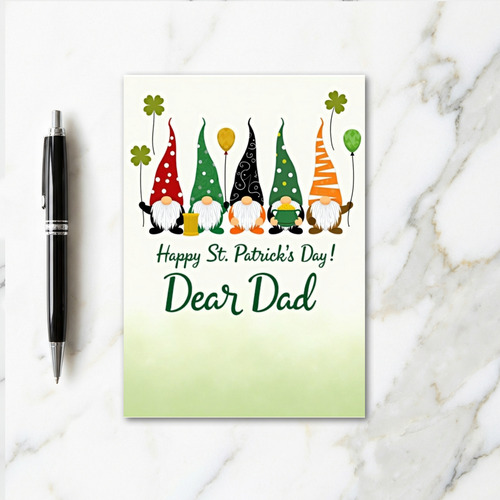 Gnome Kraft Paper Look St Patricks Card