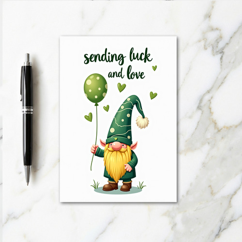 Gnome Luck And Love Card