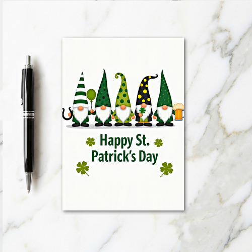 Gnome Luck Glitter Texture Card