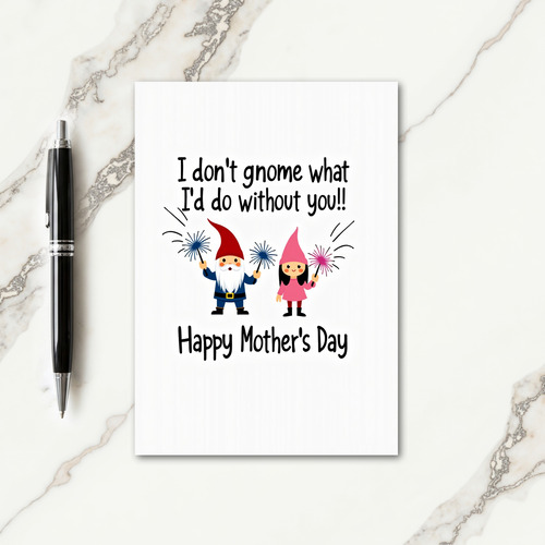 Gnome Mothers Day Illustration Card