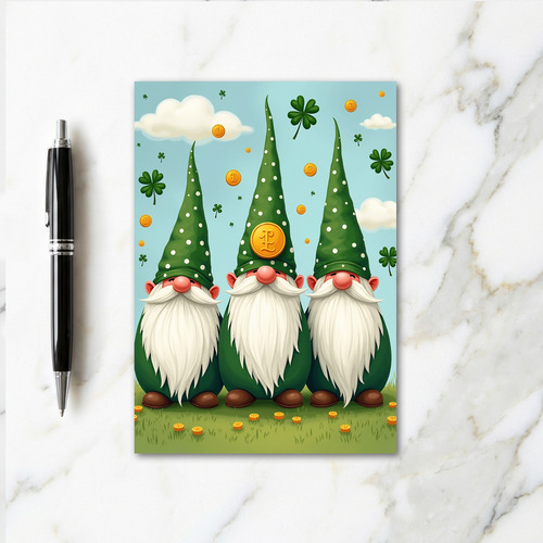Gnome Polka Dots St Patricks Card