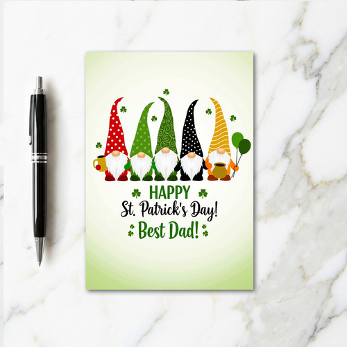 Gnome St Patricks Best Dad Card