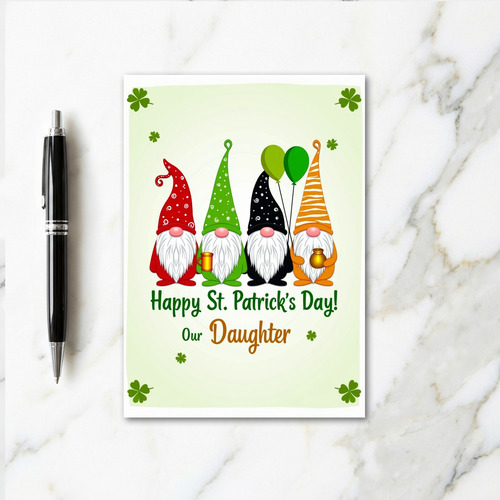 Gnome St Patricks Daughter Card