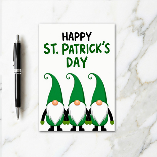 Gnome St Patricks Day Card