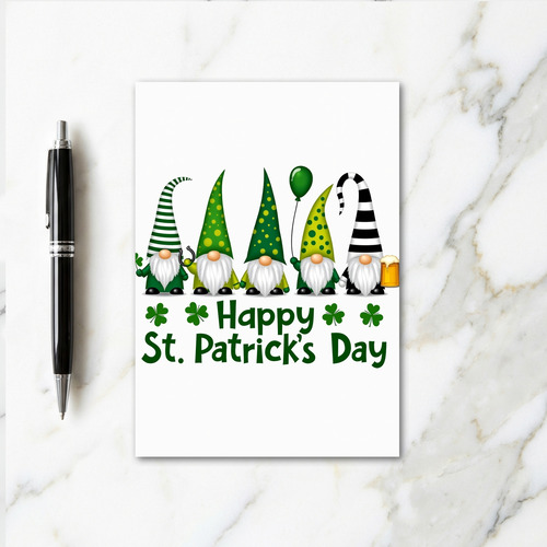 Gnome St Patricks Day Celebration Card