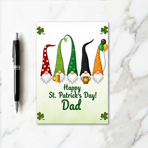 Gnome St Patricks Day Dads Card