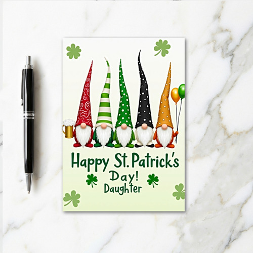 Gnome St Patricks Day Daughter Card